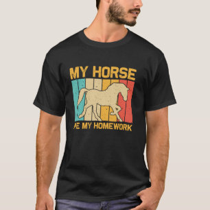 Funny Horse Design For Kids Boys Girls Horse Racin T-Shirt