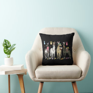 Funny Horse Easter Day Farm Animal Cute Bunny Hors Throw Pillow
