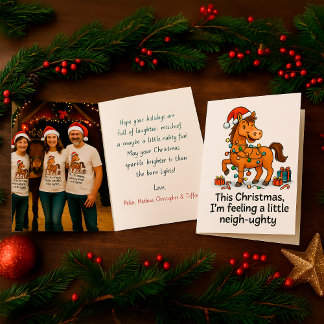 Funny Horse Greeting for Equestrians & Animal Love Card