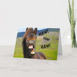 Funny Horse Humour Carte d'anniversaire