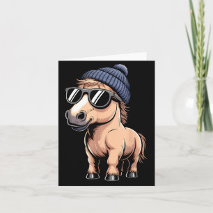Funny Horse In Retro Style - Farm Humour Ny Funny  Card
