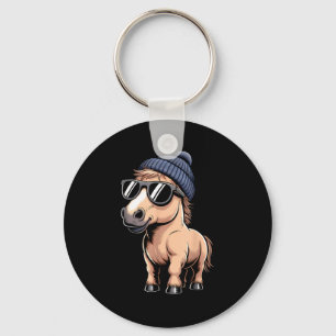 Funny Horse In Retro Style - Farm Humour Ny Funny Keychain