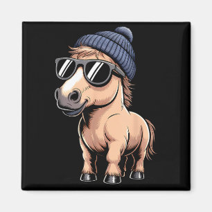 Funny Horse In Retro Style - Farm Humour Ny Funny  Magnet