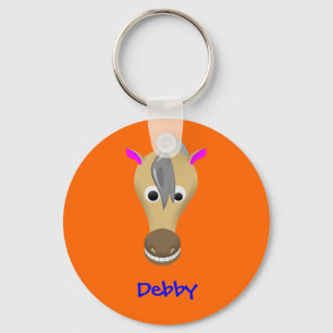 Funny horse keychain