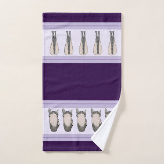 Funny Horse Lover Decor Gift Heads and Tails Hand Towel