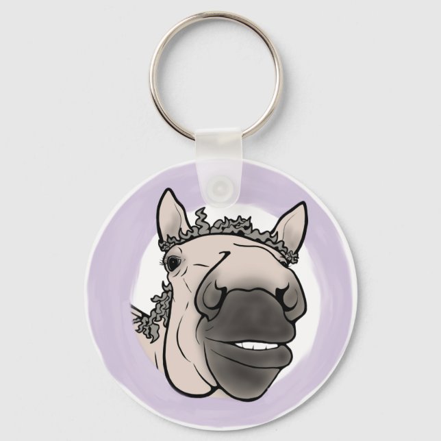 Funny Horse Lover Gift Barn Banter Keychain (Front)