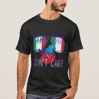 Funny Horse Lover Gift Barn Hair Don'T Care Horse  T-Shirt