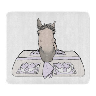 Funny Horse Lover Gift Napkin Nipper Cutting Board