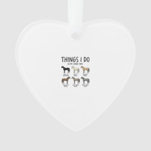 Funny Horse Lover Things I Do Vintage Shirt Design Ornament