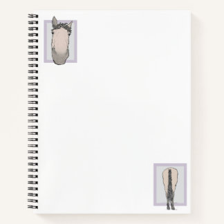 Funny Horse Lover Whimsical School Heads & Tails Notebook