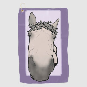 Funny Horse Lover Whimsical Supervisory Snoot Golf Towel
