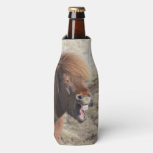 Funny Horse Making a Silly Face Bottle Cooler