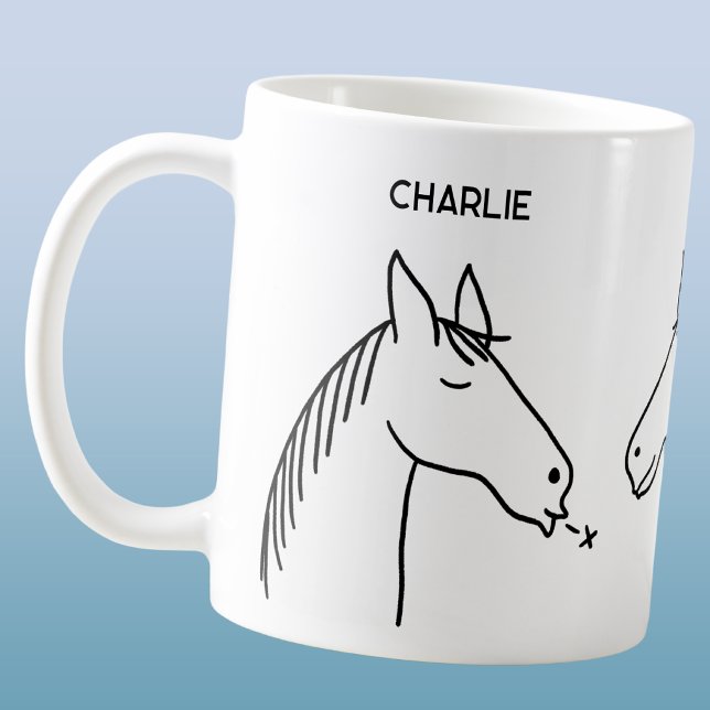 Funny Horse Personalized Coffee Mug (Creator Uploaded)