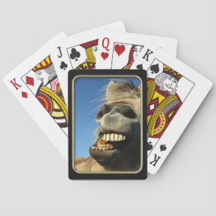 Funny Horse Photo Art Playing Cards