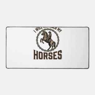 Funny Horse Quote Vintage Western Riding Design_1 Desk Mat