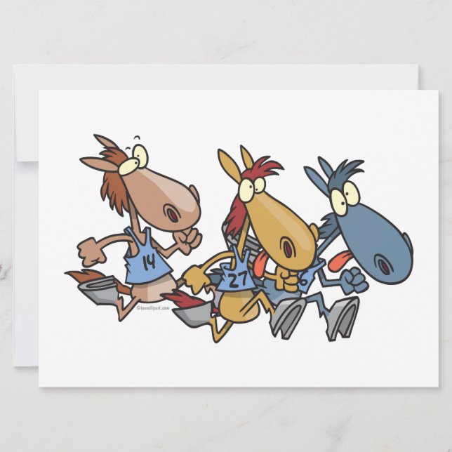 funny horse racing cartoon (Front)