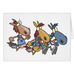 funny horse racing cartoon