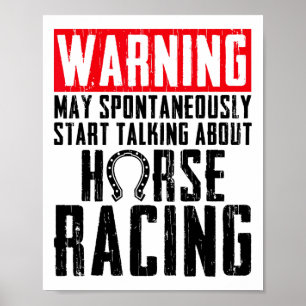 Funny Horse Racing Gift For Men Women Racers Jocke Poster