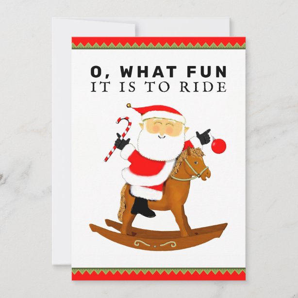 Funny Horse Christmas Cards | Zazzle CA