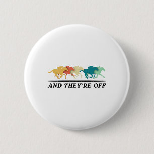 Funny Horse Racing Jockey Racer Der6 2 Inch Round Button