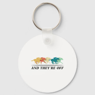 Funny Horse Racing Jockey Racer Der6  Keychain
