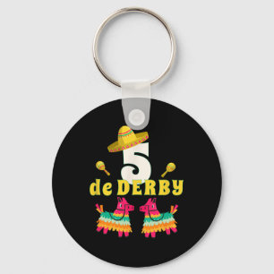 Funny Horse Racing Vintage Cinco De Der Keychain