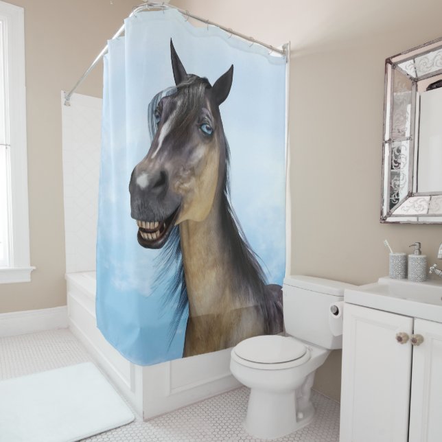 Funny Horse Smile Portrait Art (In Situ)