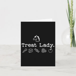 Funny Horse Treat Lady - Horse Mom Equestrian Hors Card