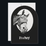 Funny Horse Western Theme Birthday Custom Invite<br><div class="desc">Funny Horse Looking at you Western Theme Birthday Custom Invite</div>