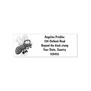 Funny horsefly insect cartoon self-inking stamp