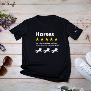 Funny Horses 5-star review T-Shirt
