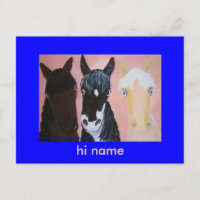 Funny horses cards Customize