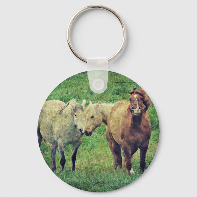Funny Horses Keychain (Front)