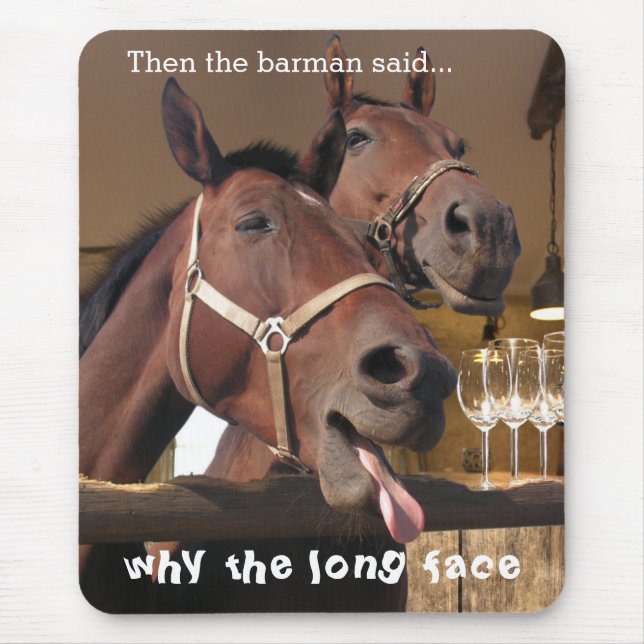 Funny Horses Mouse Pad (Front)