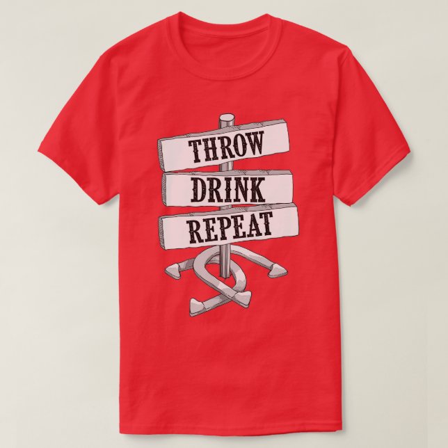Funny Horseshoe Pitching Game Gift  Cute hrowers M T-Shirt (Design Front)