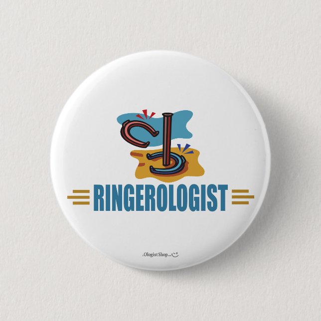 Funny Horseshoes 2 Inch Round Button (Front)