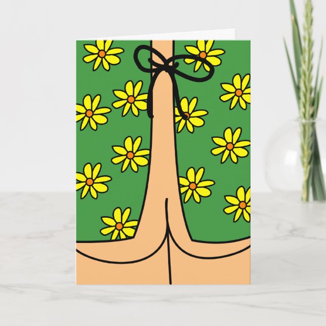 Funny Hospital Gown and Butt Feel Better Soon Card (Front)