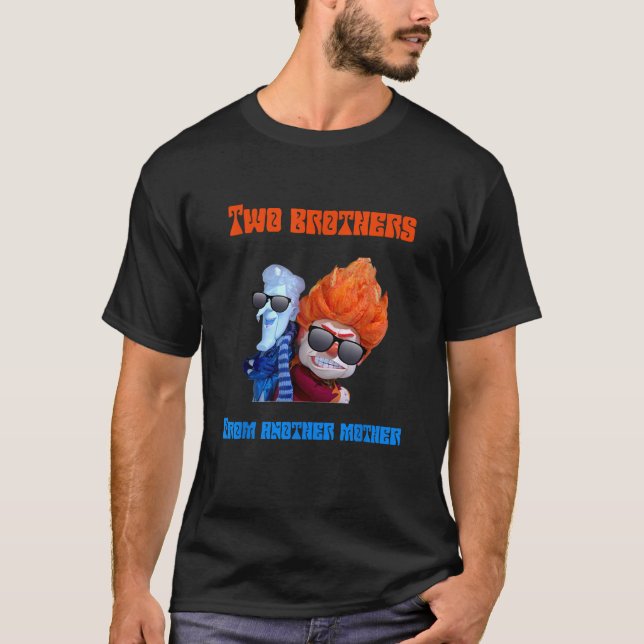 Funny Hot and Cold Weather Miser Brothers Novelty  T-Shirt (Front)