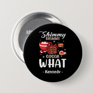 Funny Hot Chocolate & Cookie Winter 3 Inch Round Button