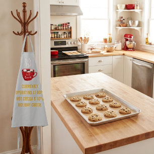 Funny Hot Cocoa & Holiday Cheer Festive Christmas Apron