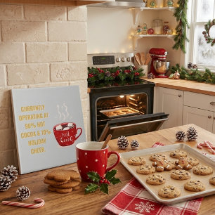 Funny Hot Cocoa & Holiday Cheer Festive Christmas  Tile