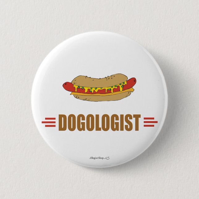 Funny Hot Dog 2 Inch Round Button (Front)