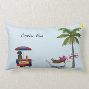 Funny Hot Dog Dachshund Coussin Customisé