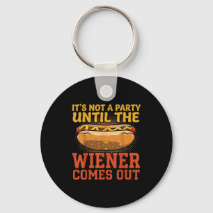 Funny Hot Dog Design For Men Women Hotdog Stand Ga Keychain
