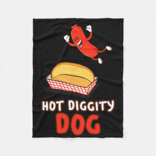 Funny Hot Dog Fleece Blanket