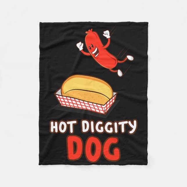 Funny Hot Dog  Fleece Blanket (Front)