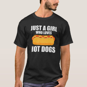 Funny Hot Dog For Women Girls Ketchup Mustard Saus T-Shirt