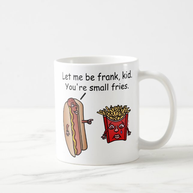 Funny Hot Dog French Fries Food Pun Coffee Mug (Right)