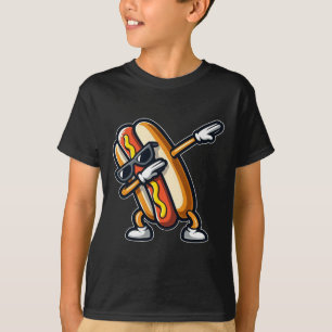 Funny Hot Dog Lover Hotdog Dab Dancing Foodie Kids T-Shirt
