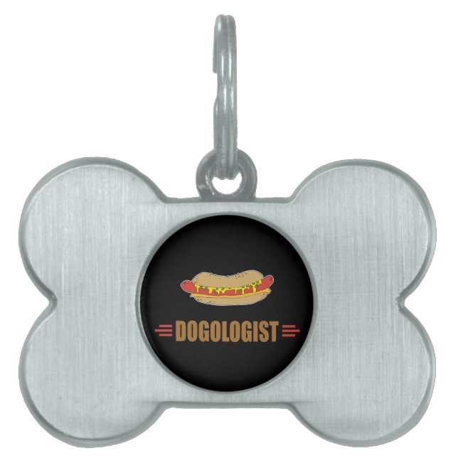 Funny Hot Dog Pet Tag (Front)